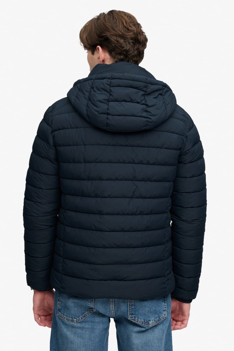 Superdry Hooded Fuji Midweight Padded Jacket - Navy Blazer
