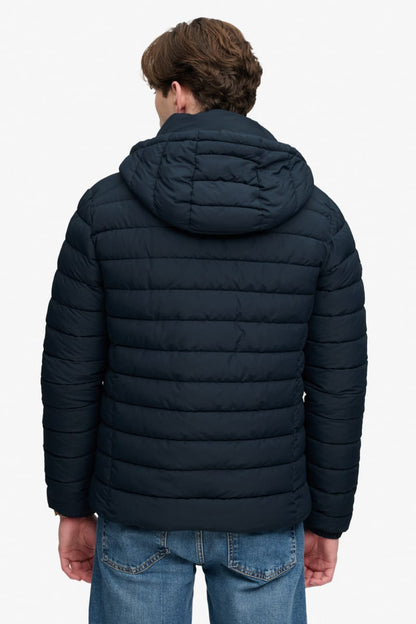 Superdry Hooded Fuji Midweight Padded Jacket - Navy Blazer
