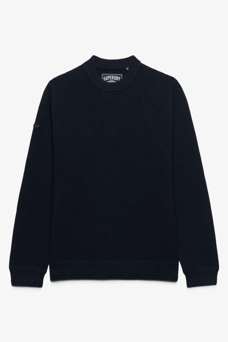 Superdry Texture Knit Jumper - Navy Twist