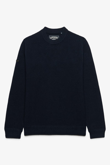 Superdry Texture Knit Jumper - Navy Twist