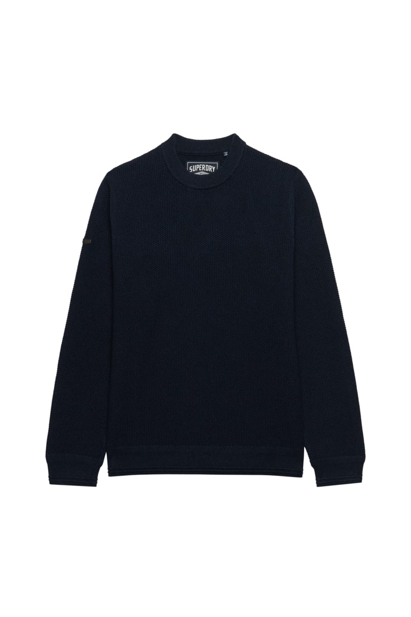 Superdry Texture Knit Jumper - Navy Twist