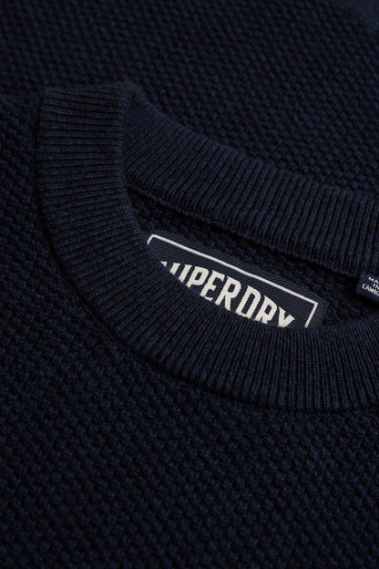 Superdry Texture Knit Jumper - Navy Twist