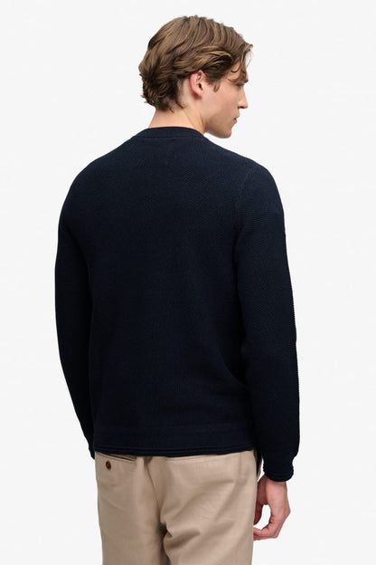 Superdry Texture Knit Jumper - Navy Twist