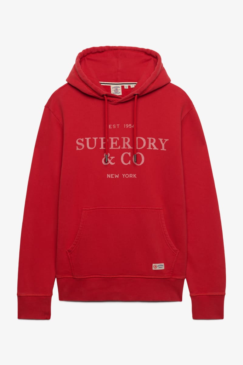 Superdry 1954 Company Relaxed Hood - Base Red