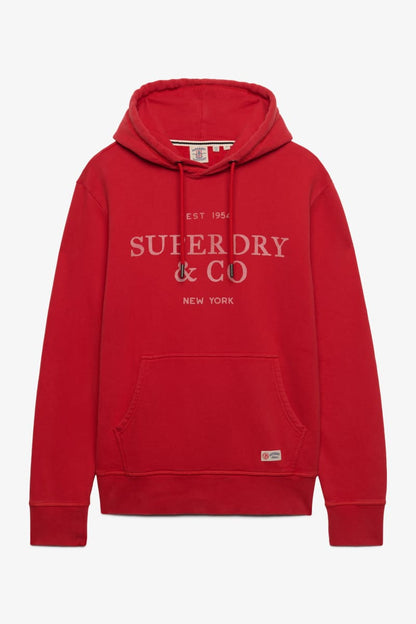 Superdry 1954 Company Relaxed Hood - Base Red