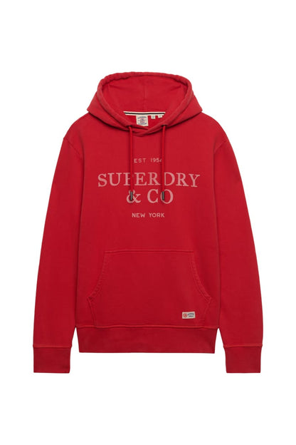 Superdry 1954 Company Relaxed Hood - Base Red