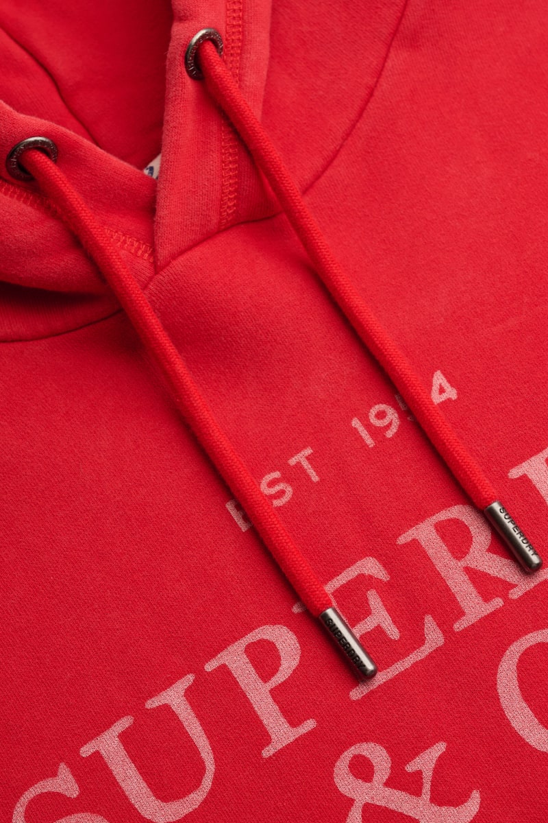 Superdry 1954 Company Relaxed Hood - Base Red