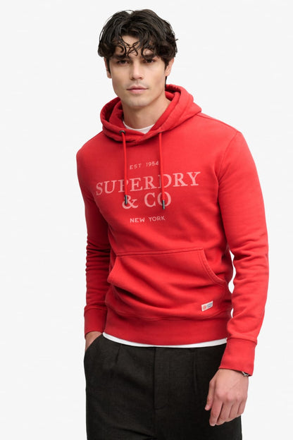 Superdry 1954 Company Relaxed Hood - Base Red