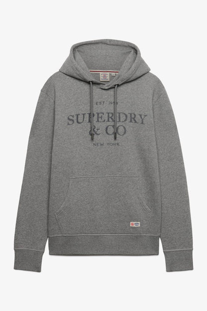 Superdry 1954 Company Relaxed Hood - Dark Vintage Grey Marl