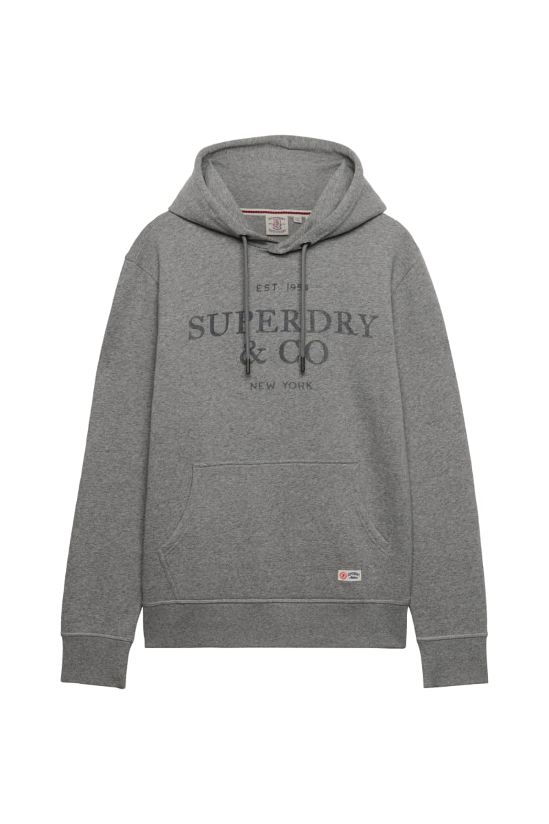 Superdry 1954 Company Relaxed Hood - Dark Vintage Grey Marl