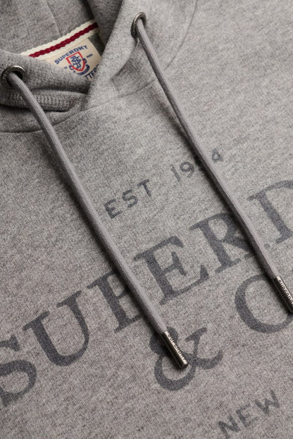 Superdry 1954 Company Relaxed Hood - Dark Vintage Grey Marl