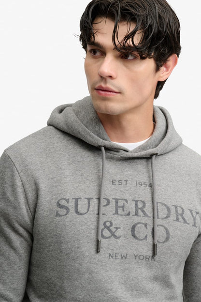 Superdry 1954 Company Relaxed Hood - Dark Vintage Grey Marl