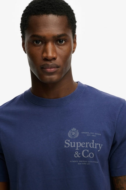 Superdry 1954 Company Relaxed Tee - Hampton Blue