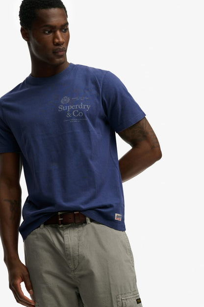 Superdry 1954 Company Relaxed Tee - Hampton Blue