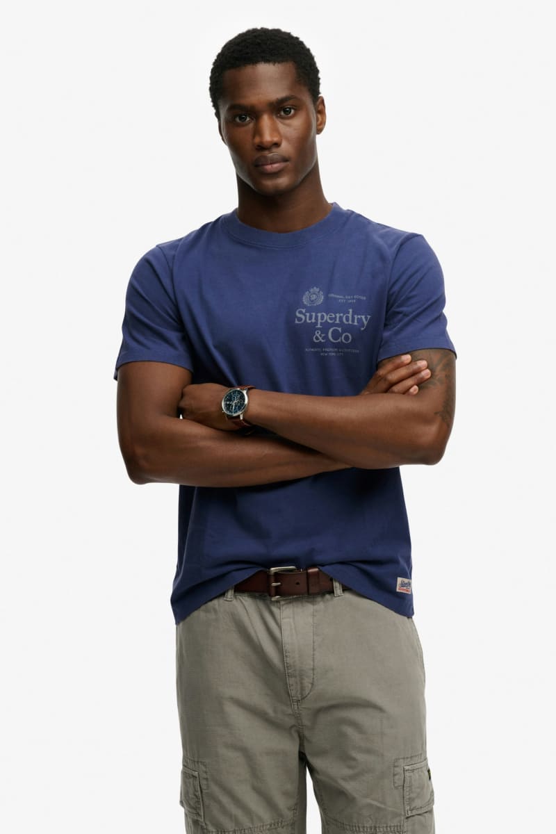 Superdry 1954 Company Relaxed Tee - Hampton Blue