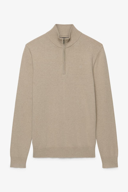 Superdry M6110783A Essential Lightweight Wool Blend Half Zip Barley Marl