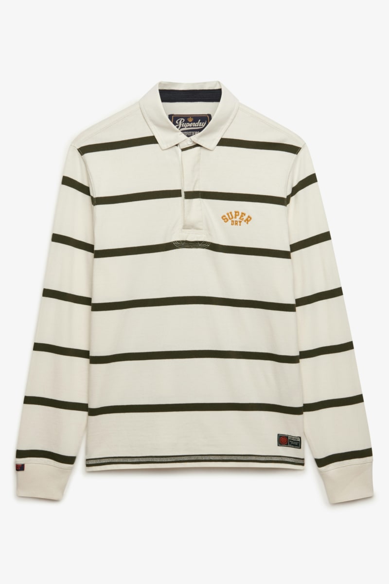 Superdry Vintage Athletic Stripe Rugby - Athletic White Stripe