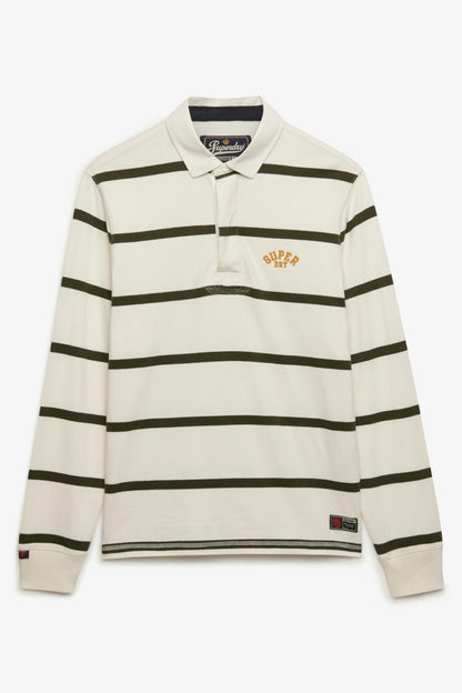 Superdry Vintage Athletic Stripe Rugby - Athletic White Stripe