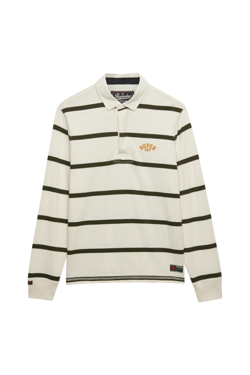 Superdry Vintage Athletic Stripe Rugby - Athletic White Stripe