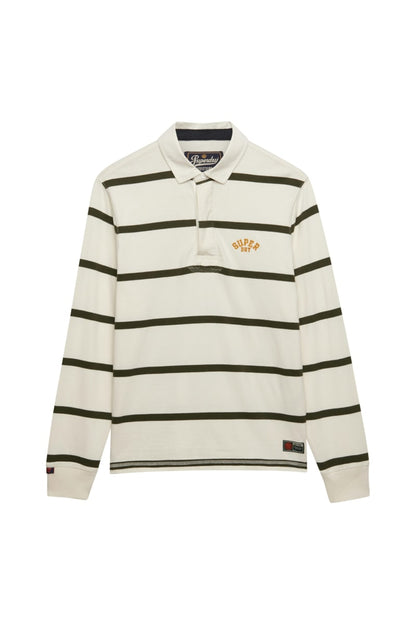 Superdry Vintage Athletic Stripe Rugby - Athletic White Stripe