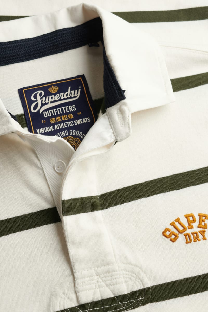 Superdry Vintage Athletic Stripe Rugby - Athletic White Stripe