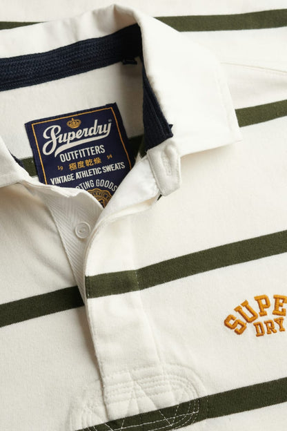 Superdry Vintage Athletic Stripe Rugby - Athletic White Stripe