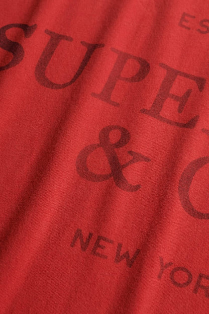Superdry 1954 Company Relaxed Tee - Base Red