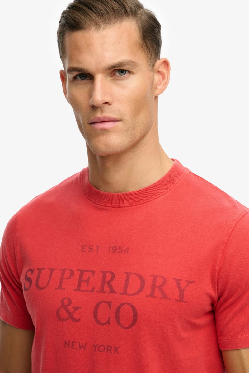 Superdry 1954 Company Relaxed Tee - Base Red