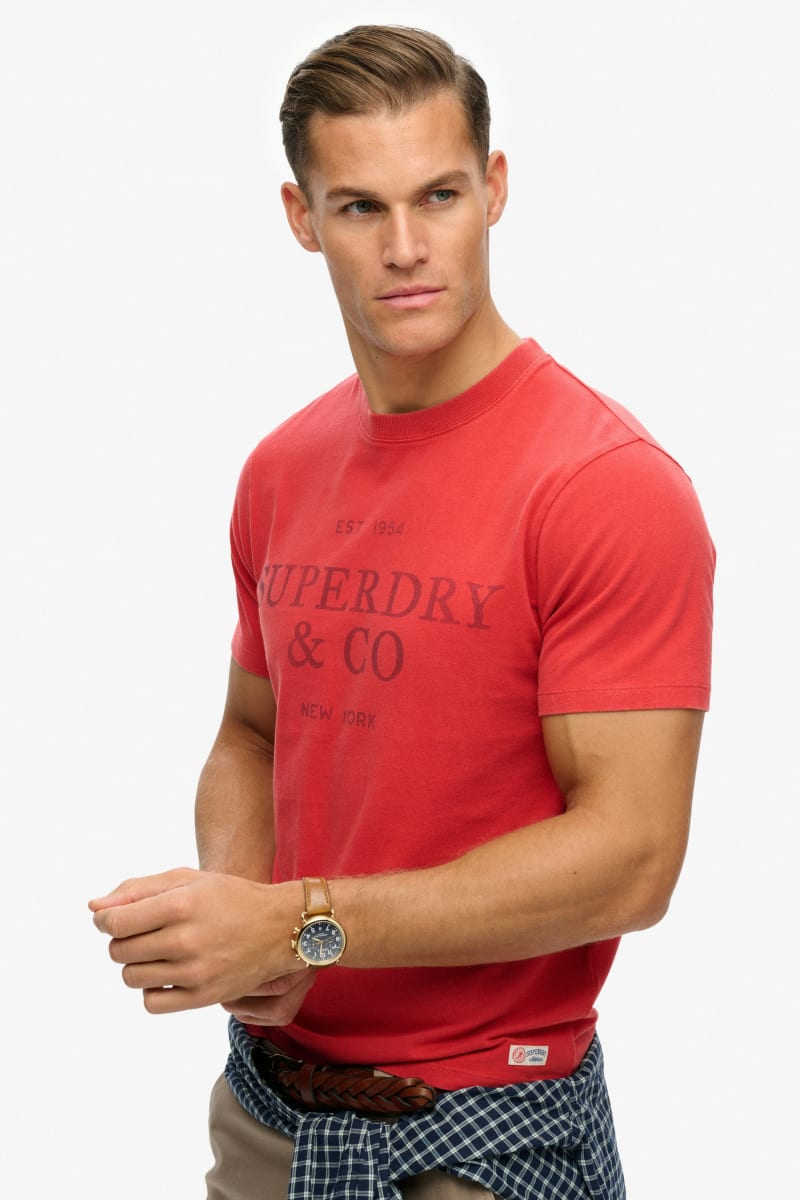 Superdry 1954 Company Relaxed Tee - Base Red