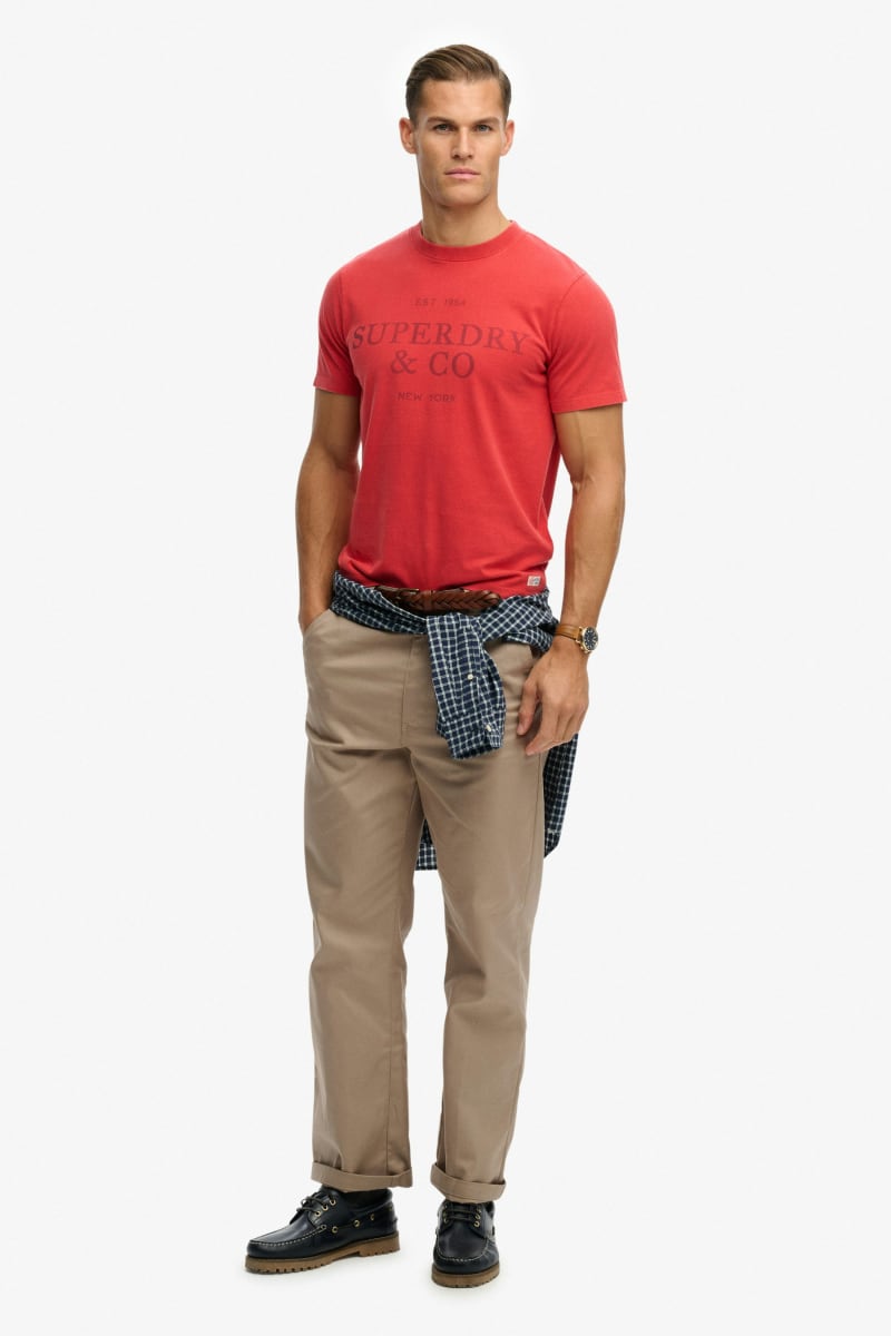 Superdry 1954 Company Relaxed Tee - Base Red