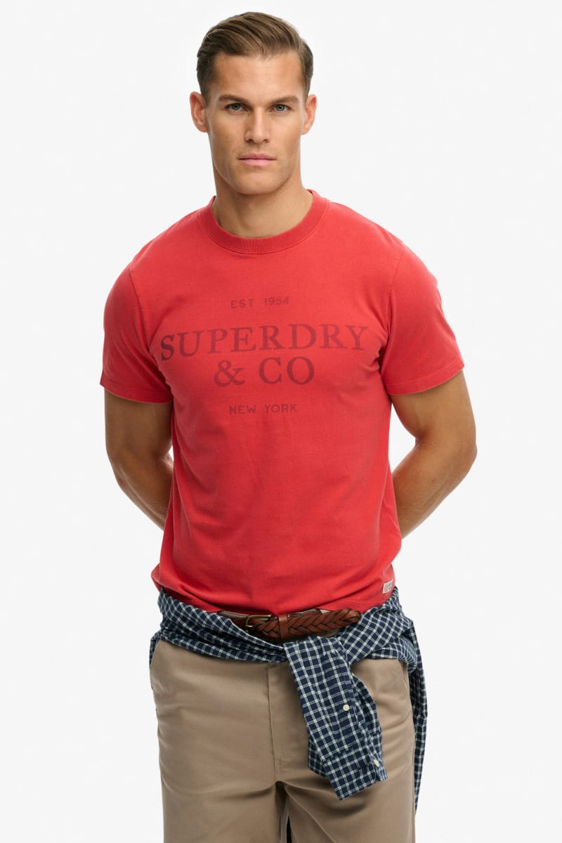 Superdry 1954 Company Relaxed Tee - Base Red