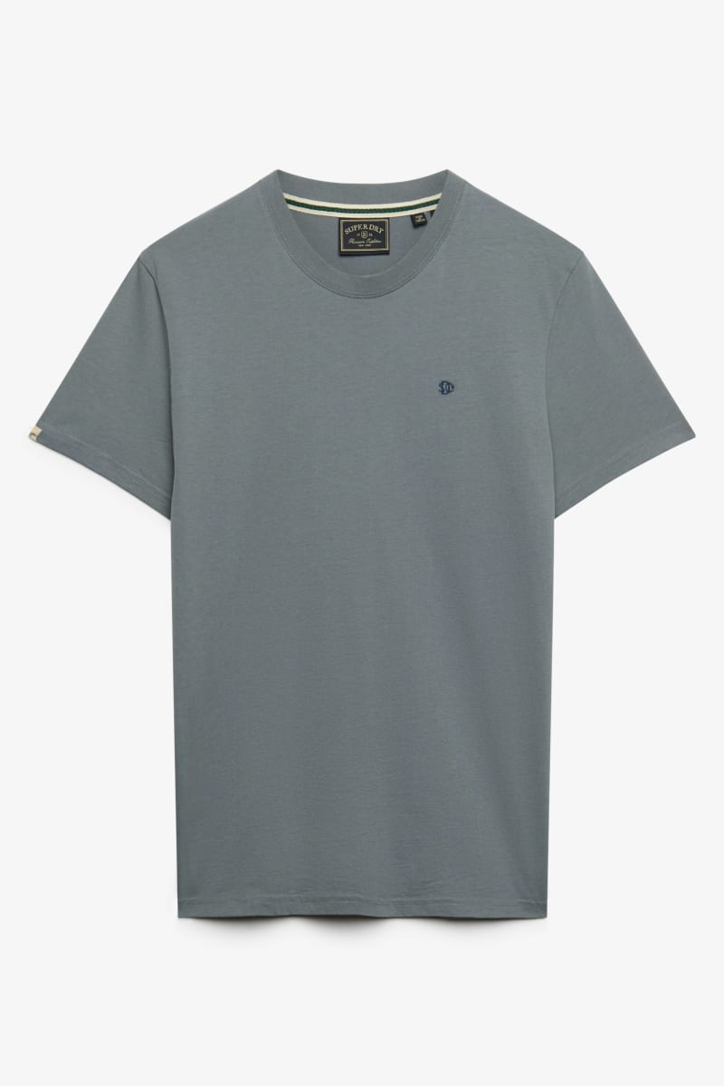 Superdry Essential SDCO Logo Embroidered Tee - Stormy Weather Blue/Navy