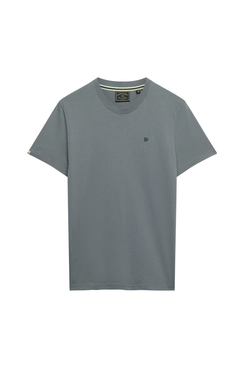 Superdry Essential SDCO Logo Embroidered Tee - Stormy Weather Blue/Navy