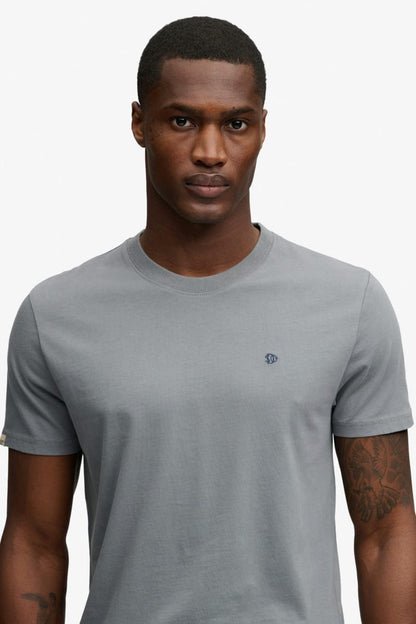 Superdry Essential SDCO Logo Embroidered Tee - Stormy Weather Blue/Navy