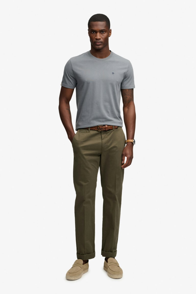 Superdry Essential SDCO Logo Embroidered Tee - Stormy Weather Blue/Navy
