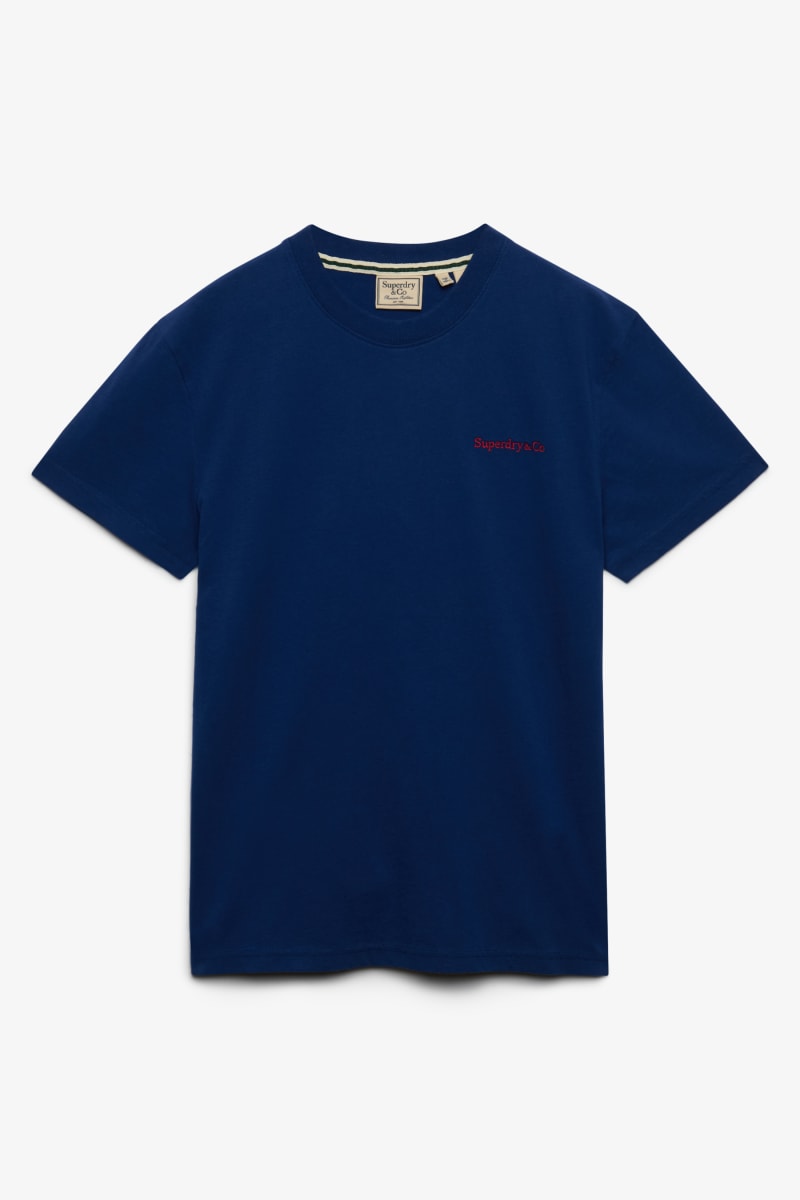 Superdry Essential Company Logo Tee - Supermarine Navy/Red