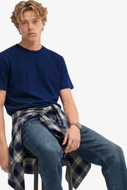 Superdry Essential Company Logo Tee - Supermarine Navy/Red