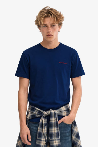 Superdry Essential Company Logo Tee - Supermarine Navy/Red