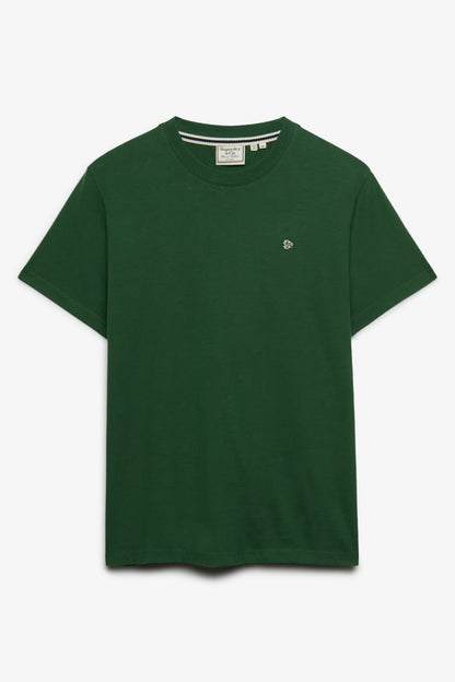 Superdry Essential SDCO Logo Embroidered Tee - Rich Boston Green/Cream