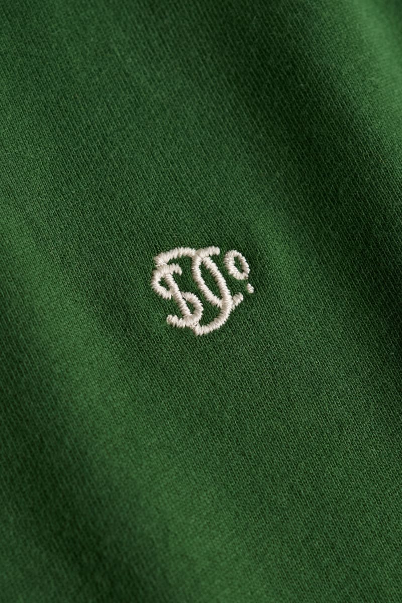 Superdry Essential SDCO Logo Embroidered Tee - Rich Boston Green/Cream
