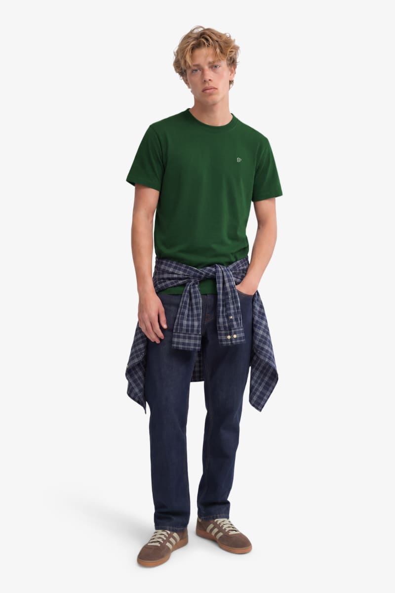 Superdry Essential SDCO Logo Embroidered Tee - Rich Boston Green/Cream