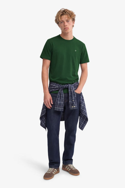 Superdry Essential SDCO Logo Embroidered Tee - Rich Boston Green/Cream