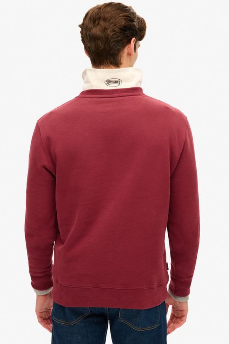 Superdry Essential Logo Crew Burgundy