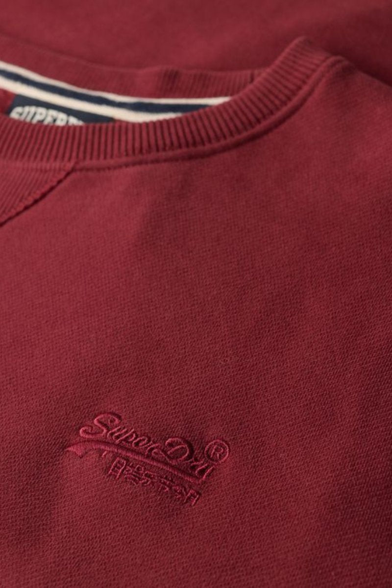 Superdry Essential Logo Crew Burgundy