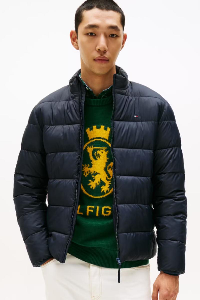 Tommy Hilfiger Mid Weight Stand Collar Navy