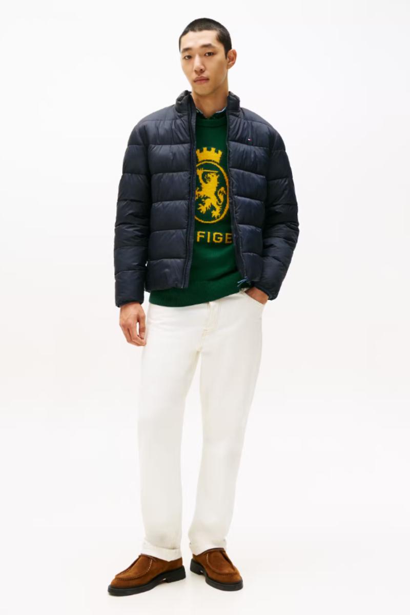 Tommy Hilfiger Mid Weight Stand Collar Navy