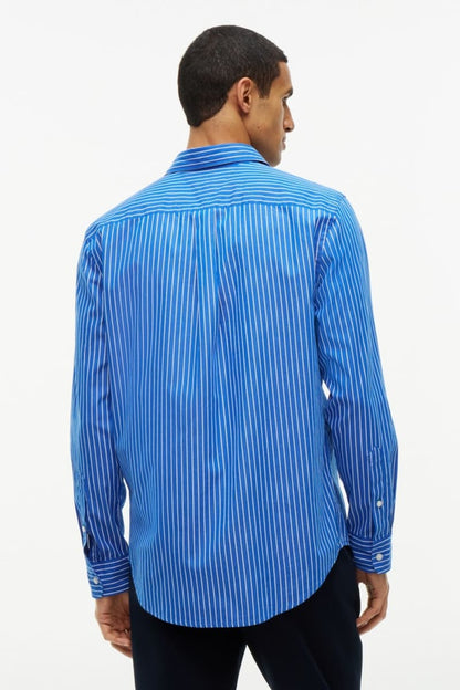 Tommy Hilfiger 44571 Regular Fit Flex Hairline Stripe Poplin Shirt Ancient Blue