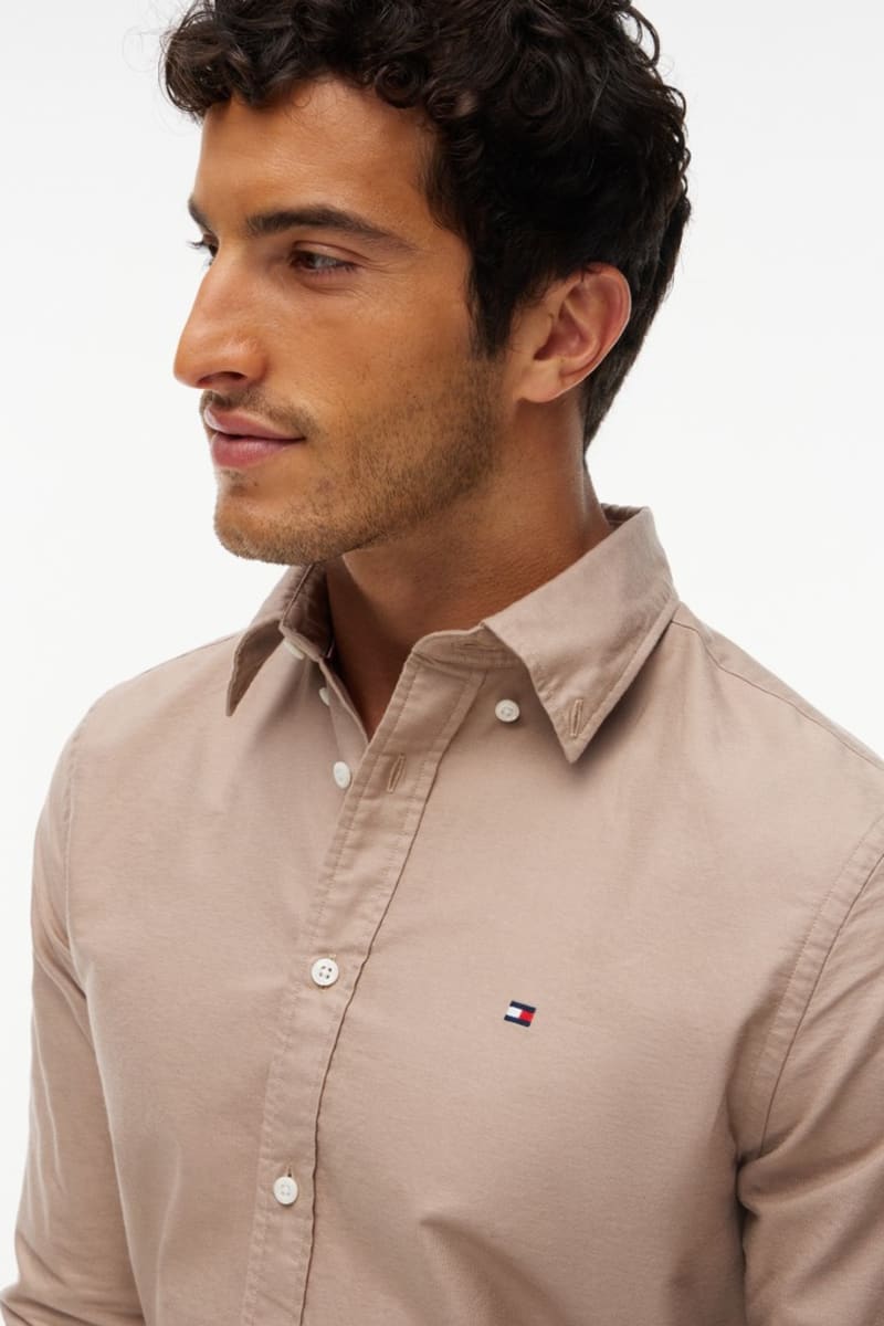 Tommy Hilfiger 35774 Regular Fit Heritage Oxford Shirt Coastal Taupe