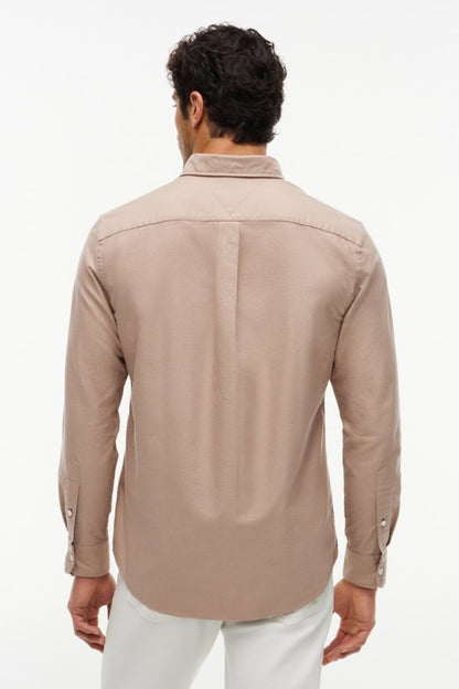 Tommy Hilfiger 35774 Regular Fit Heritage Oxford Shirt Coastal Taupe