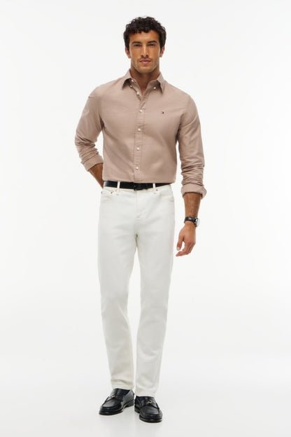 Tommy Hilfiger 35774 Regular Fit Heritage Oxford Shirt Coastal Taupe